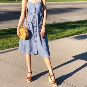 Beautiful blue and white stripped dress 👒